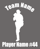 BASEBALL PLAYER WINDOW DECAL