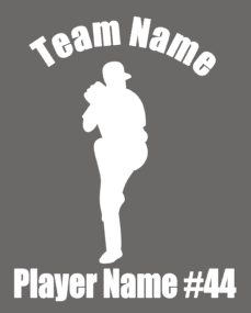 BASEBALL PLAYER WINDOW DECAL