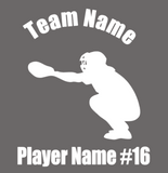 BASEBALL PLAYER WINDOW DECAL