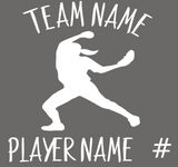 SOFTBALL WINDOW DECAL