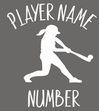 SOFTBALL WINDOW DECAL