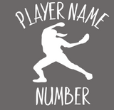 SOFTBALL WINDOW DECAL