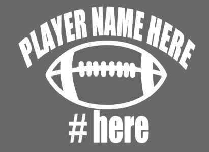 Football player decal