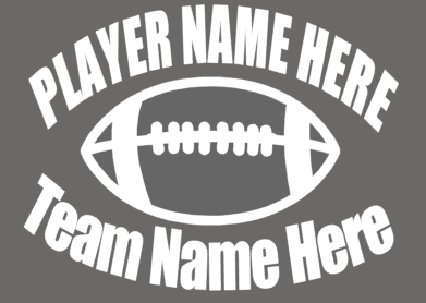Football player and team decal